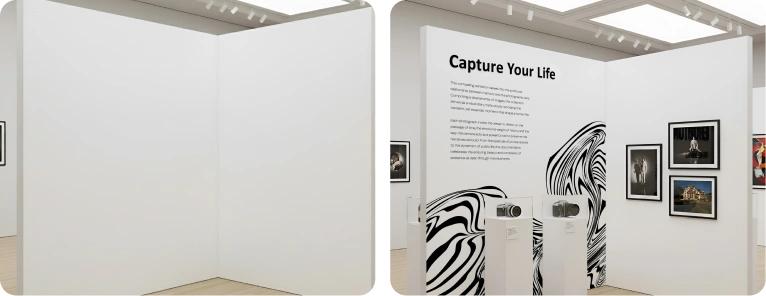 Trade Show Partition Wall – Plaster